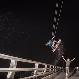  To the moon, by the light of the moon! (er, and a flash) Rider @blaketheolsen hops the White St. Pier in #KeyWest #Florida (photo by @foto_by_freas ) 