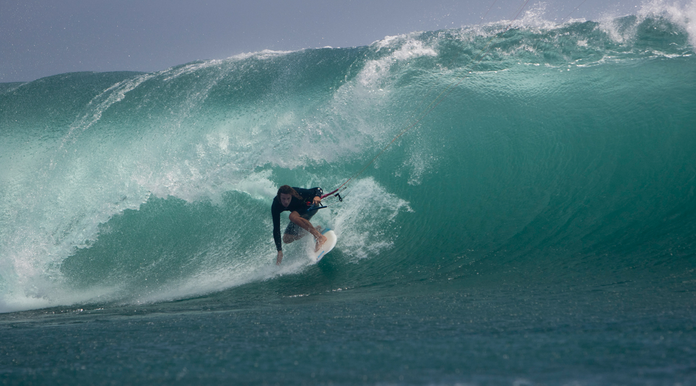 Sky Solbach in Indonesian on the Pro Surf in Team Construction. Photo Jason Wolcott
