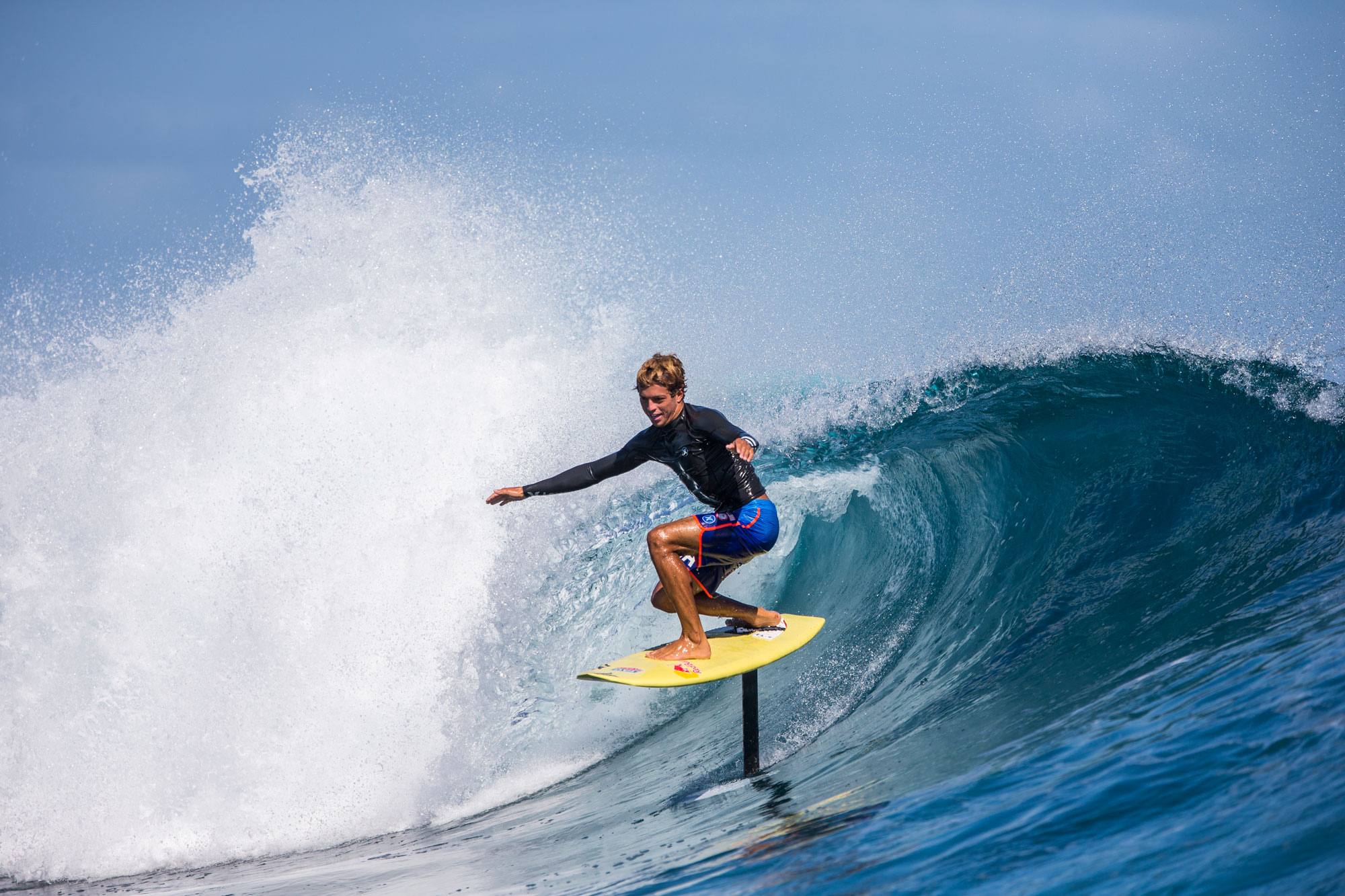 Kai Lenny kickstarts the next chapter of hydrofoiling by prone paddling into one wave and riding the next three back-to-back. With plenty of room for innovation, the foilsurfing game has only just begun. // Photo Tom Servais